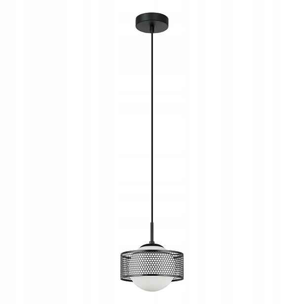 Italux Lomica závěsná lampa koule černobílá 1xE27 40W IP20