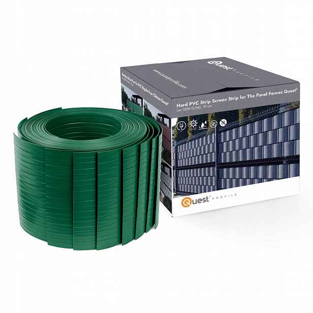 Stínící panelové pásy Silná 900 g/m2, zelená 10 x 2,5 m, ustřižené pásy
