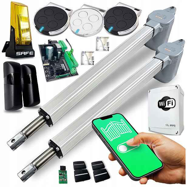 Set Pohon pro Dvojkřídlovou bránu 7 m 400 kg Wifi Automat lampa ovladače