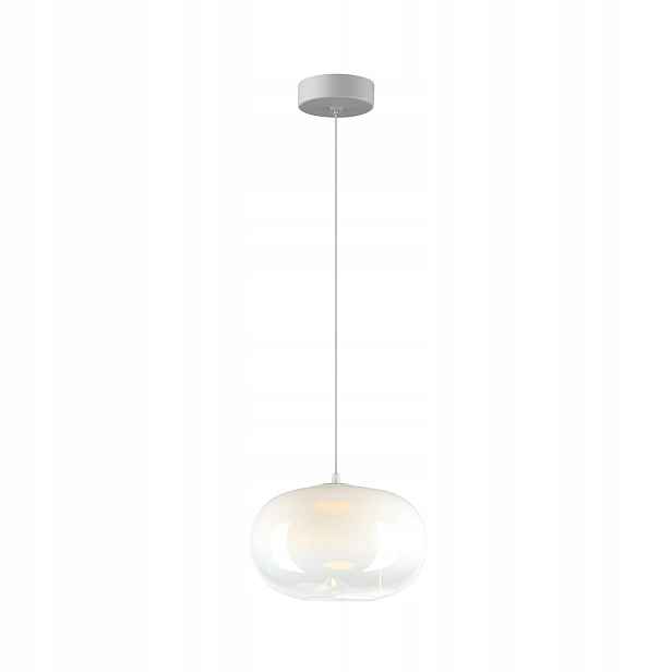Led závěsné svítidlo bílé se skleněným dekorativním stínidlem 18 cm do obýváku 3000K Milagro