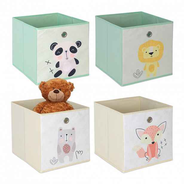 Relaxdays ÚLOŽNÝBOX Barevný dětský 4dílná-sada