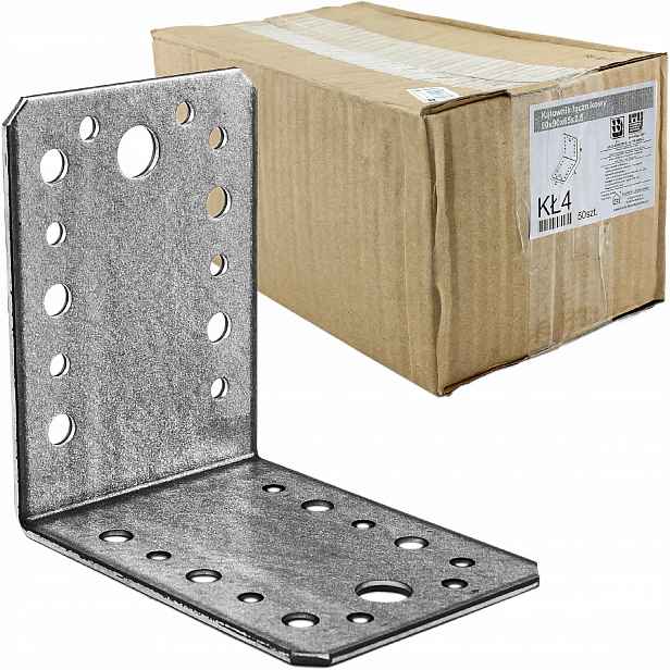 Úhelníky ocelové perforované 90x90x65 x 2,5 mm 50 ks spojovací KŁ4