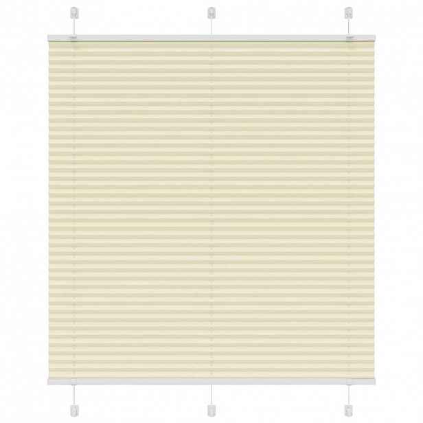 vidaXL Plisovaná roleta krémová 120x100 cm Šířka látky 119,4 cm