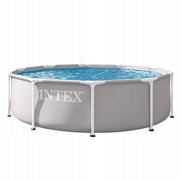 Bazén rámový Intex 26700ND šedý 305x76 cm kulatý zahradní