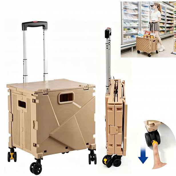 Skládací Nákupní Košík Na Kolečkách Transportní box