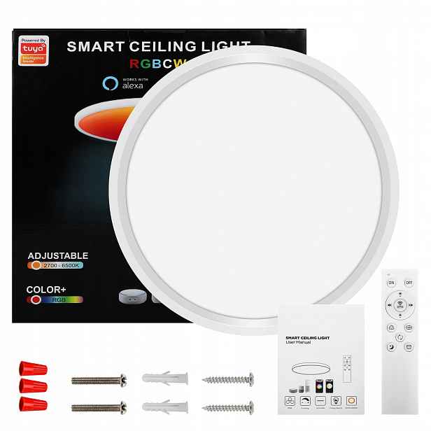 Stropní Svítidlo Led Rgb Stropní Svítidlo Smart Dálkový Ovladač Barvy 2400ML 30W 30 cm App