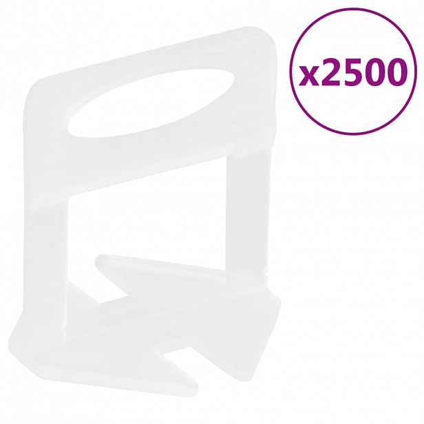 vidaXL Nivelační spony na obklady 2 500 ks 1 mm