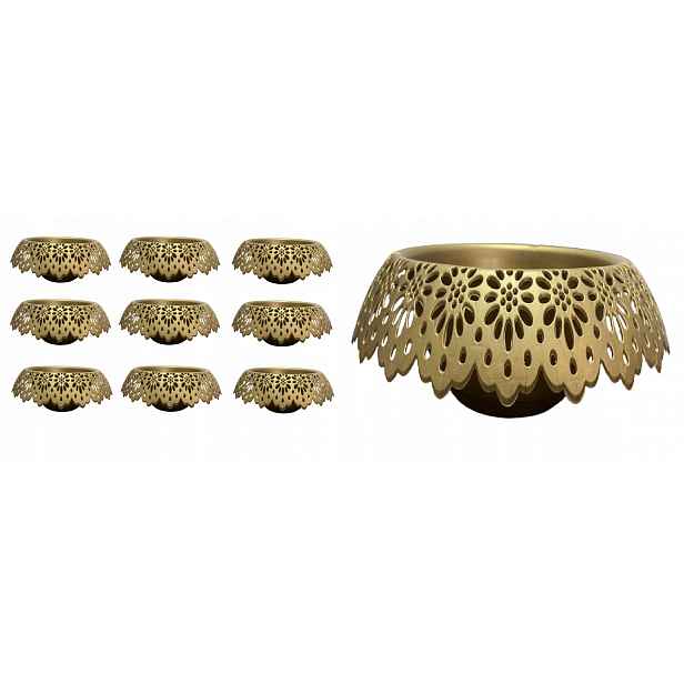 10 x Obal Na Květináč Modena 20 cm květináč pro živé i umělé kompozice Zlatý ko
