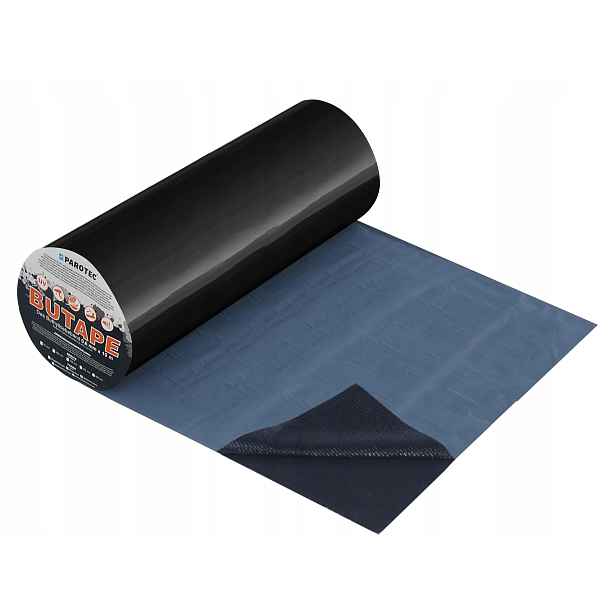 Butape Butylová páska Dekarska 300mm x10mb Černá Izoluje Okna a Střechu