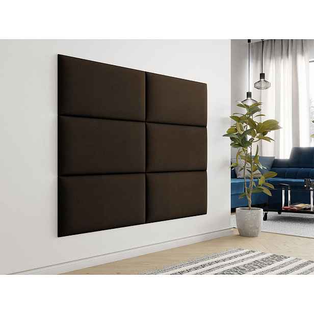 Čalouněný panel na zeď 84x42 PAG - hnědý