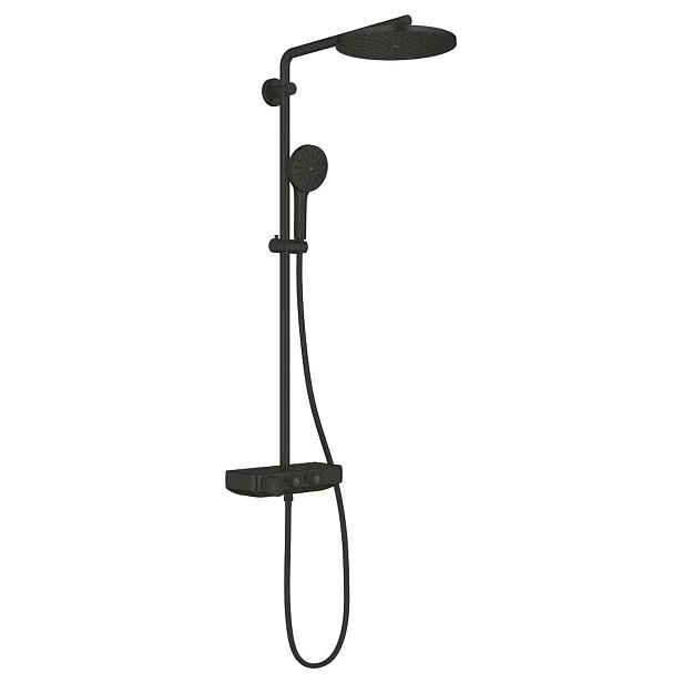 Grohe Vitalio Joy+ - Sprchový set s termostatem, průměr 28 cm, 3 proudy, matná černá 1360472430