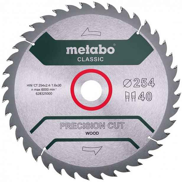 Metabo - Pilový kotouč na dřevo, 254x30 mm, 40 zubů 628325000