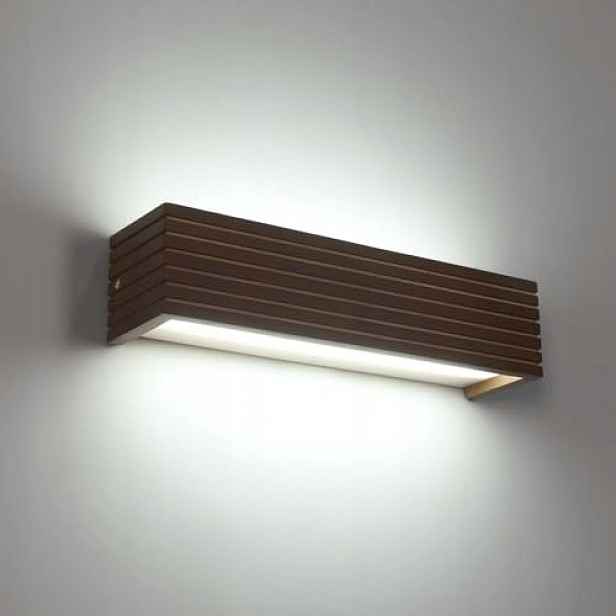 Nástěnné Led Svítidlo Kinkiet Do Koupelny Ořechové Dřevo Do Ložnice 18W 6500K