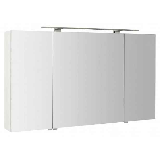 Sapho Riwa - Zrcadlová skříňka s LED osvětlením, 121x70x17 cm, 3 dvířka, lesklá bílá RIW120-0030