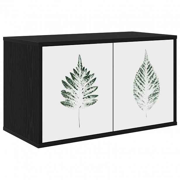 vidaXL Nástěnná TV skříň HANAU 69 x 33 x 40 cm Černý dub