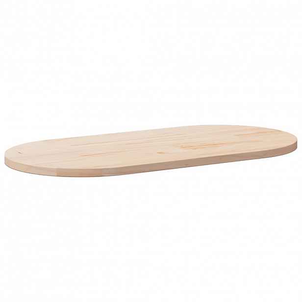 vidaXL Stolní deska 100 x 50 x 2,5 cm masivní borovice oválná