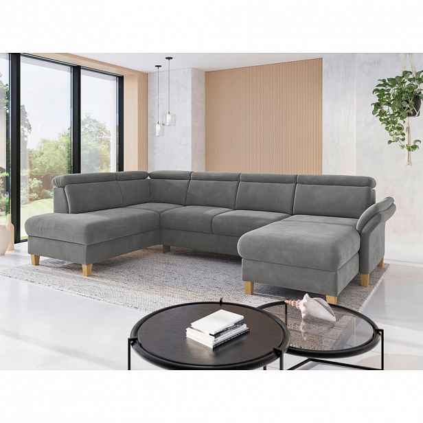 Sit & More SEDACÍ SOUPRAVA, textil, šedá