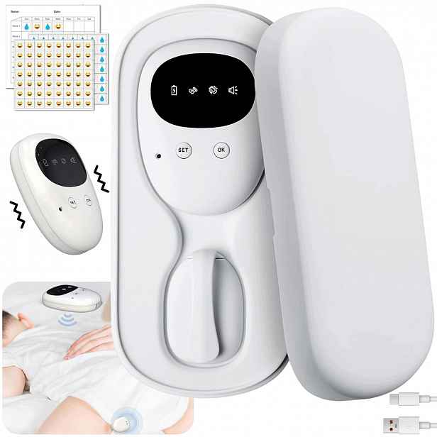 Alarm Probuzení Bezpřevodové Noční Namáčení 3 Režimy Provozu Pro Děti Bílý