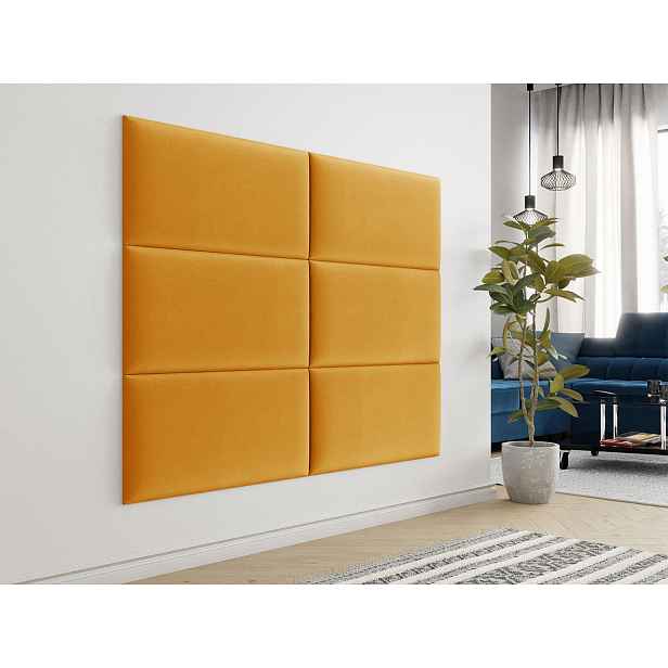 Čalouněný panel na zeď 84x42 PAG - žlutý