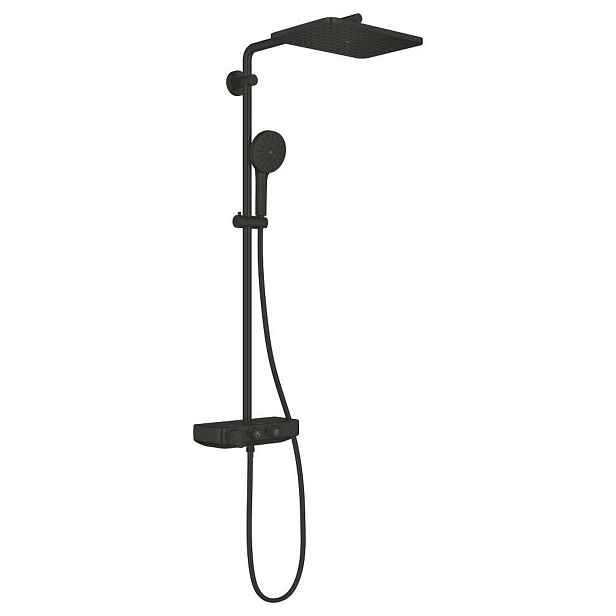 Grohe Vitalio Joy+ - Sprchový set s termostatem, 35x23 cm, 3 proudy, matná černá 1360482430