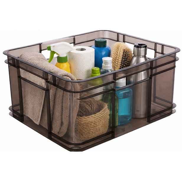 Keeeper Úložný box pro domácnost i dílnu, BRUNO XL, 28L, 43 x 35 x 24 cm, kouřový