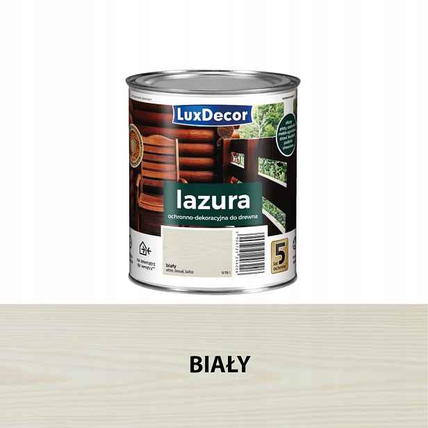 Luxdecor Ochranná A Dekorativní Lazura Na Dřevo 4,5 L Bílá