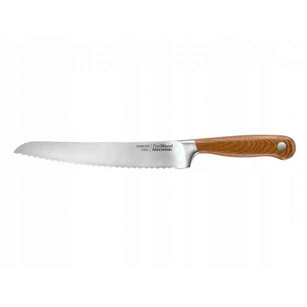 Nůž na chléb Tescoma Feelwood 21 cm, zoubkovaný, jasan japonský, ocel