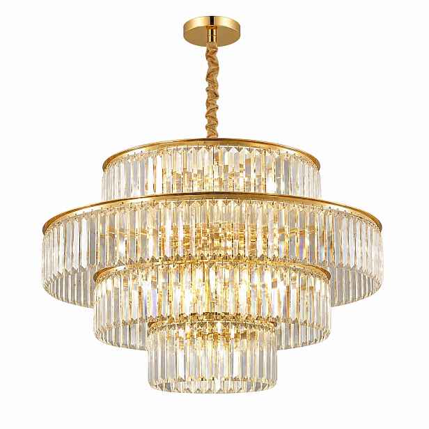 Palazzo – zlatý křišťálový lustr glamour 60 cm 10xE14
