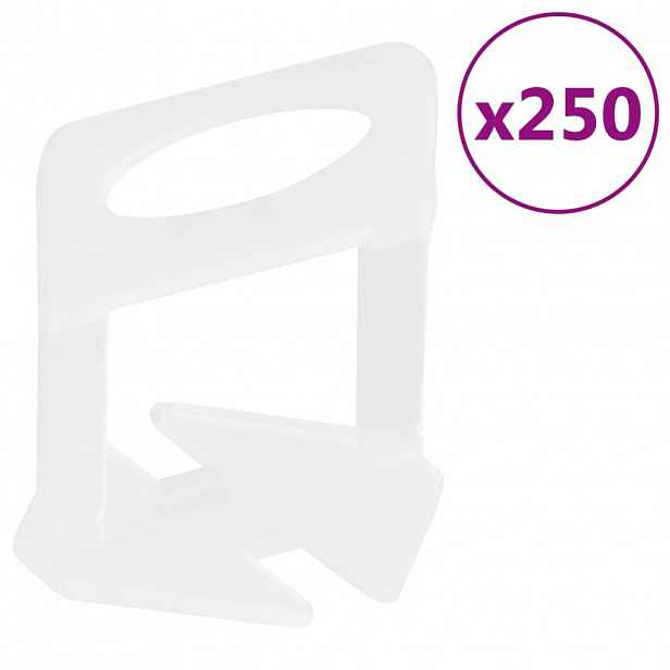 vidaXL Nivelační spony na obklady 250 ks 2 mm