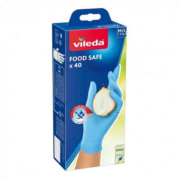 Vileda - Rukavice Food Safe, velikost M/L, 40 ks 171015