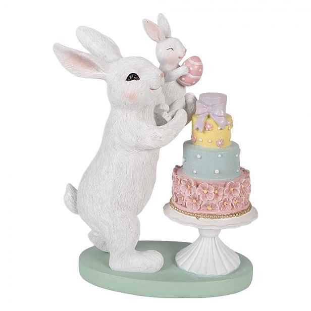 Dekorace králíčci zdobící dort vajíčkem - 21*10*27 cm Clayre & Eef