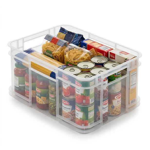 Keeeper Úložný box pro domácnost i dílnu, BRUNO XL, 28L, 43 x 35 x 24 cm, transparentní
