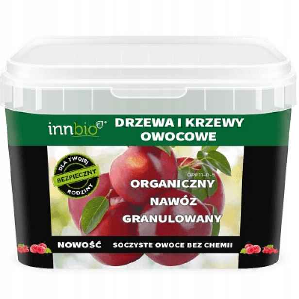 Přírodní hnojivo pro plody třešní a jabloní, borůvky, maliny, Innbio 4,3 kg