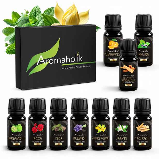 Přírodní vonné oleje – sada pro zklidnění relaxace 10 x 10 ml