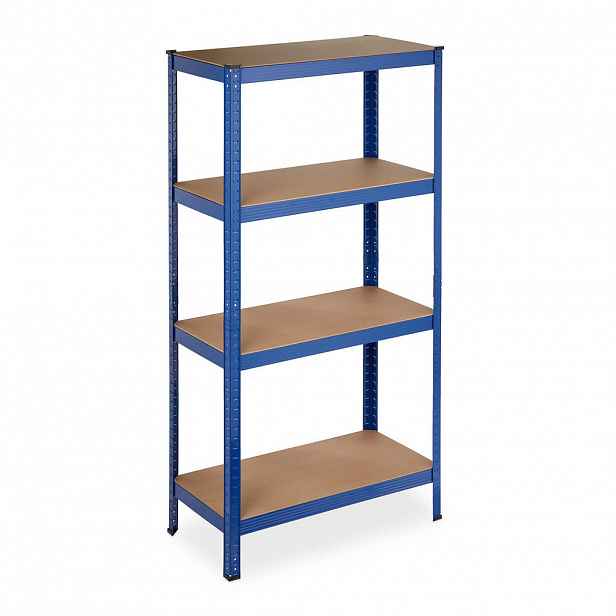 Relaxdays REGÁL Modrý ocel MDF 4 police 280 kg