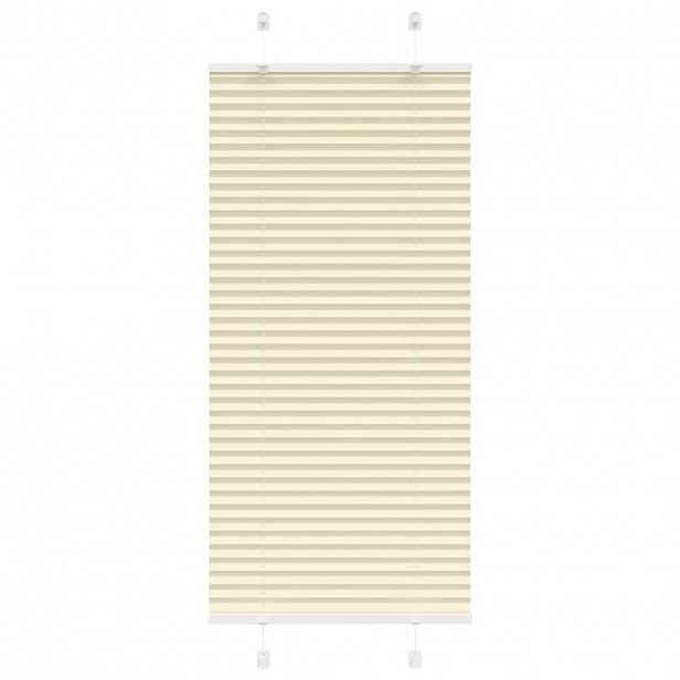vidaXL Plisovaná roleta krémová 55x150 cm Šířka látky 54,4cm Polyester