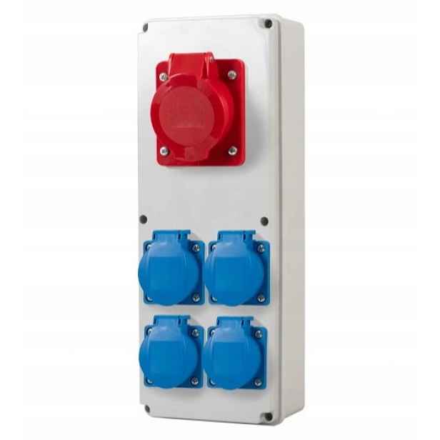 Elektrický nástěnný rozvaděč Vertical S Zásuvky 32A 5p 4x230V Hermetický