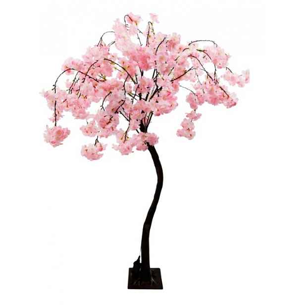 Umělý Kvetoucí Stromek Višeň 130 cm Led Osvětlení