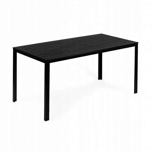Zahradní Stůl Modernhome Pro 6 Osob, Ocelový, Polywoodový, Černý