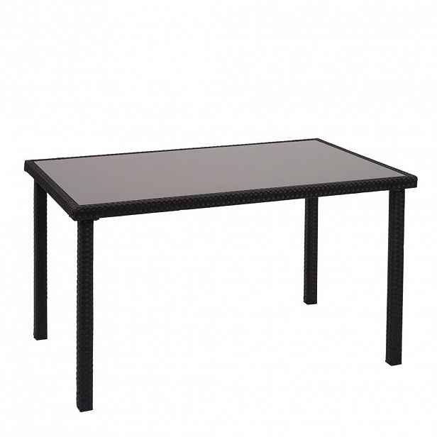 MCW POLY-RATTAN STŮL obdélníkový černý