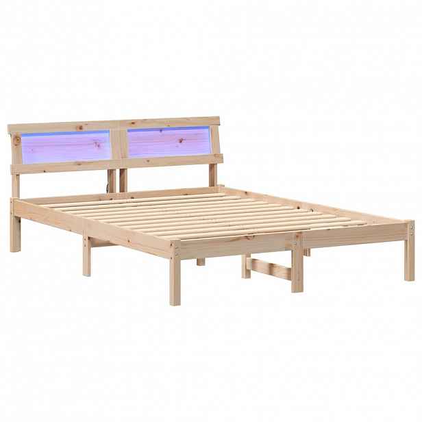 vidaXL Rám postele s čelo Hnědá 120 x 200 cm Masivní borové dřevo