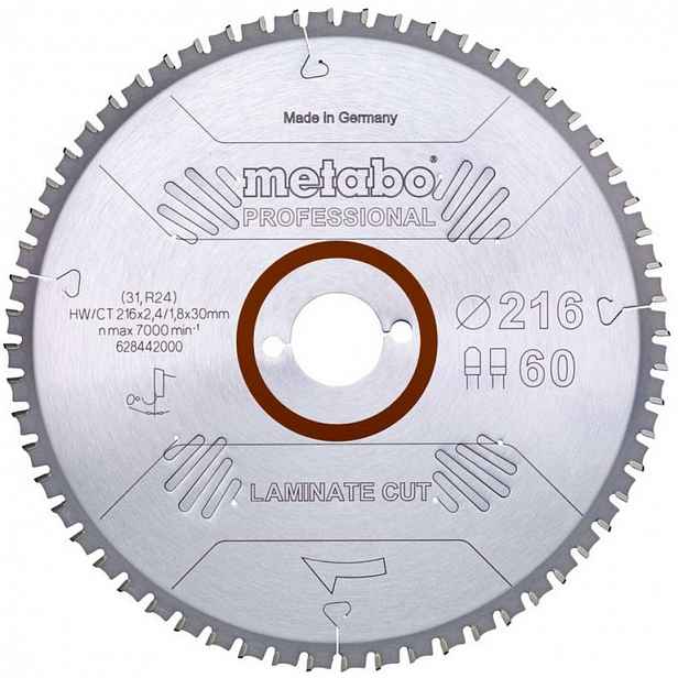 Metabo - Pilový kotouč na lamino, 216x30 mm, 60 zubů 628442000