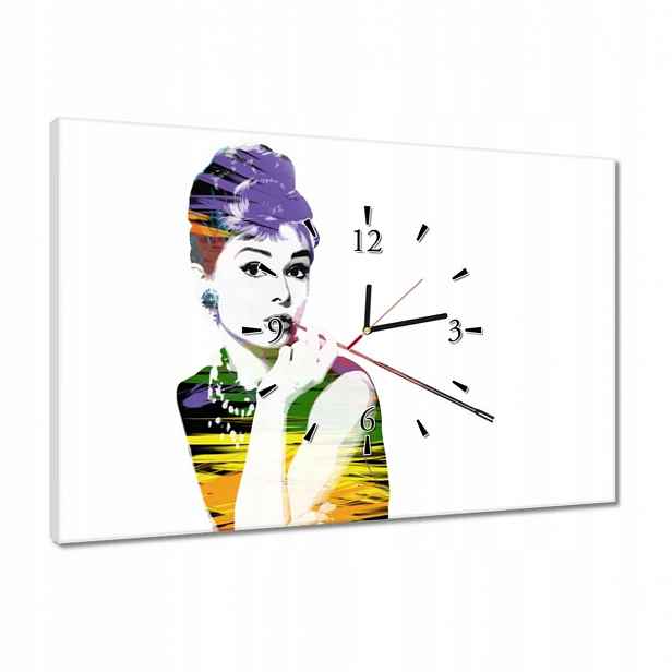 Hodiny 60x40 Audrey Hepburn Cigaretka