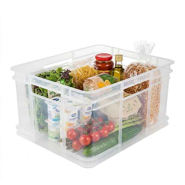 Keeeper Úložný box pro domácnost i dílnu, BRUNO XXL, 54L, 52 x 43 x 28 cm, transparentní