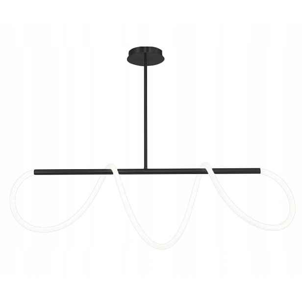 Závěsná lampa Černá Podélná Moderní Design Dlouhá Bílá Led APP856