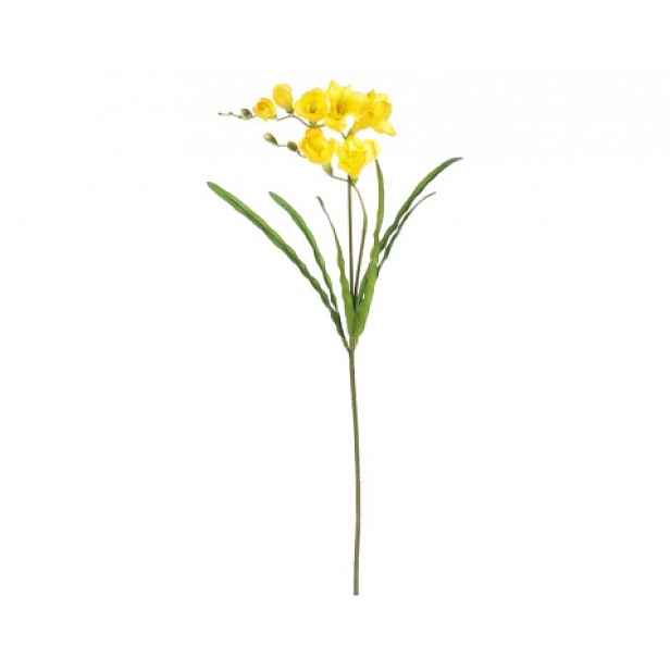 Umělá květina Frézie 60 cm, žlutá