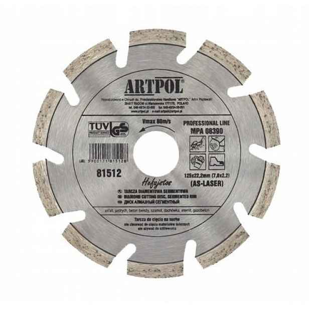 Diamantový kotouč 230 mm-22.2 mm_segmentový-LASER