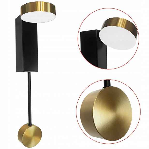 Nástěnná lampa Černá Zlatá Nástěnná lampa Led Geometrická Moderní Ložnice