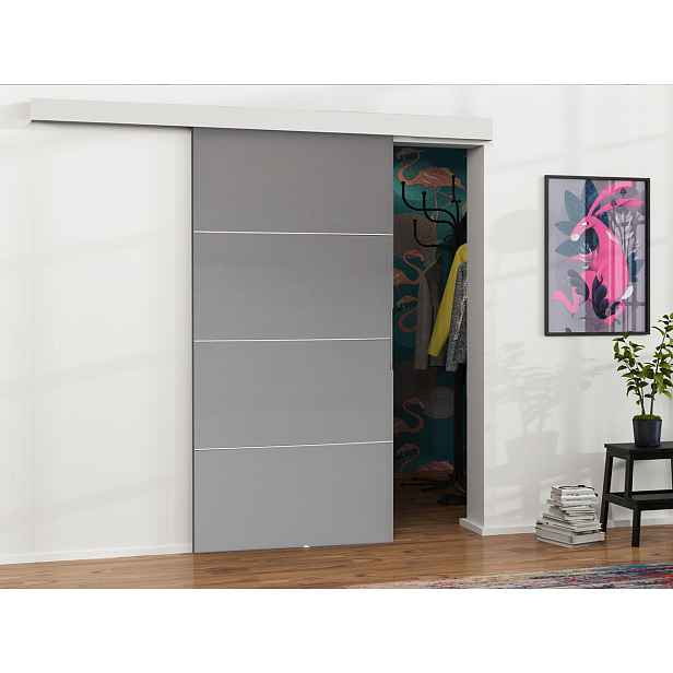 Posuvné interiérové dveře VIGRA 2 - 80 cm, antracitové