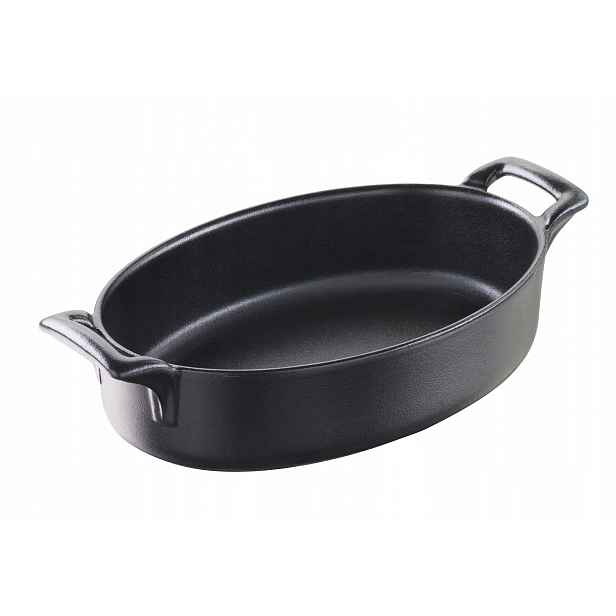 Revol Belle Cuisine Noir hluboká oválná nádoba Cast iron style
